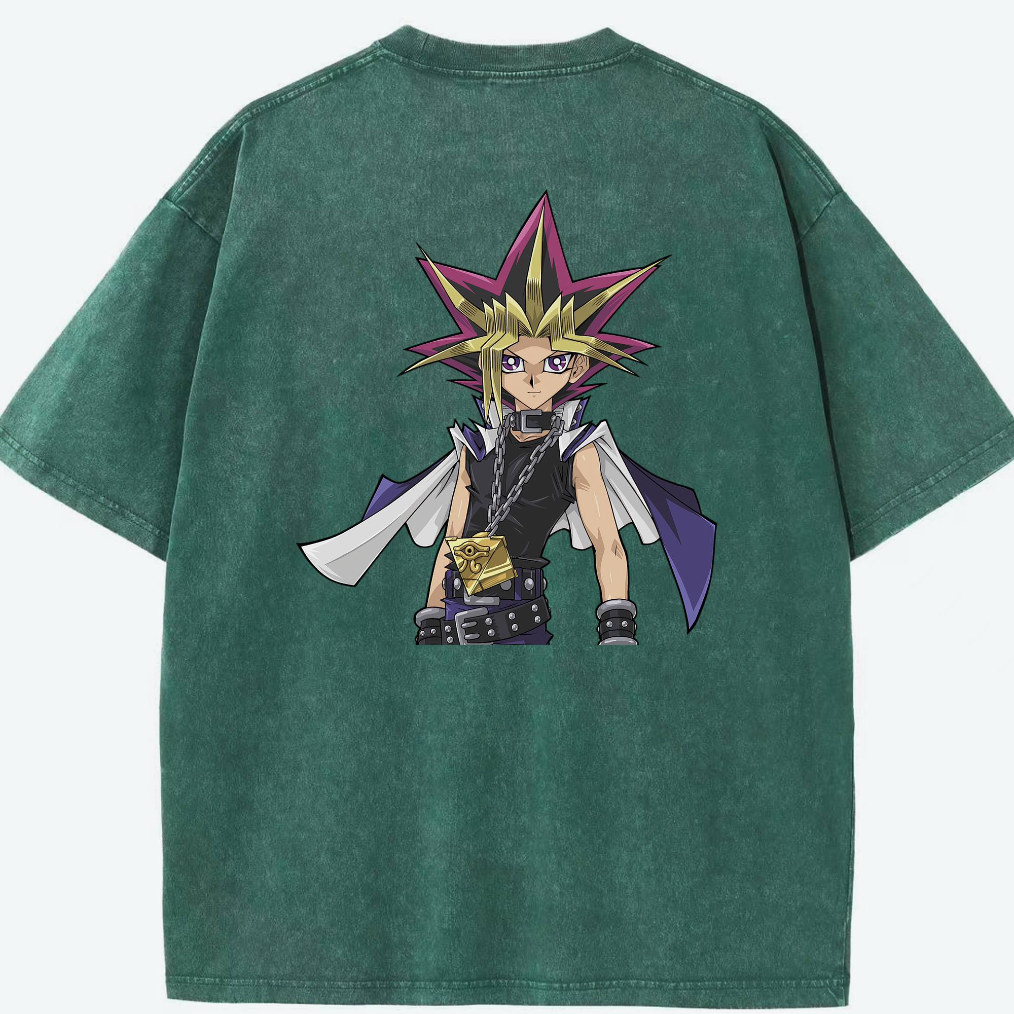 （画像用） 遊☆戯☆王 Yu-Gi-Oh! 綿100% ヴィンテージ風 半袖Tシャツ（背面プリント）